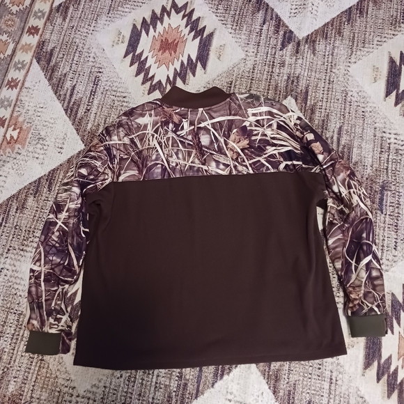 Drake Waterfowl Systems Pullover Mens size 2xl Brown Camo Fleece Hunting Outdoor - Picture 2 of 6